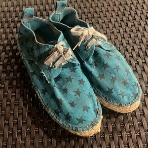 DALSON Womens 41 blue star print canvas made in Spain 🇪🇸 Espadrille